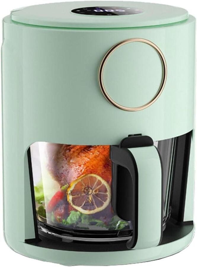 Airfryer 5L Glass Fully Automatic Intelligent Transparent Visible Multifunctional Electric Oven 1000W a Touch Sn Stabilize