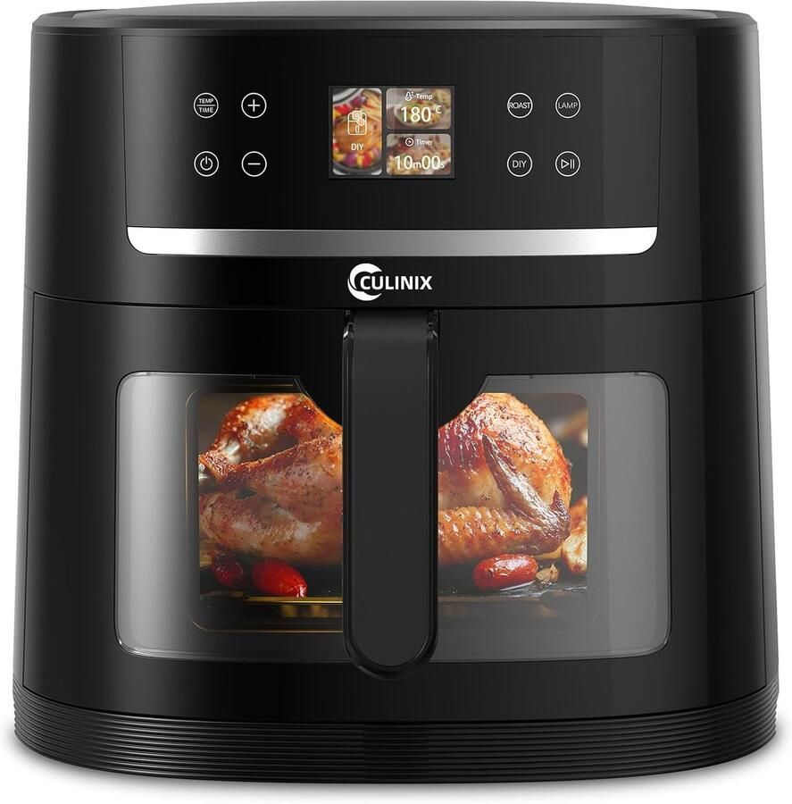 Airfryer 8L met Zichtvenster 12-in-1 Functies Tot 80% Minder Vet Eenvoudig koken ShopVlot