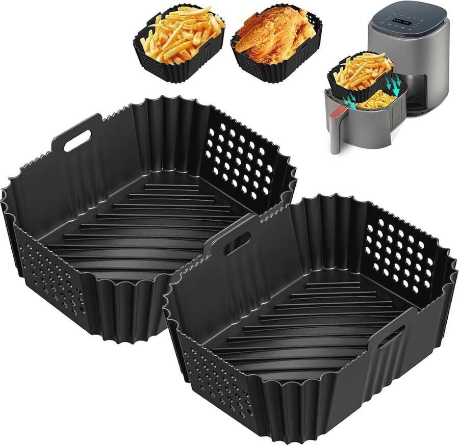 Airfryer Accessoires 9 5L Siliconen Inzetstukken voor Heteluchtfriteuses