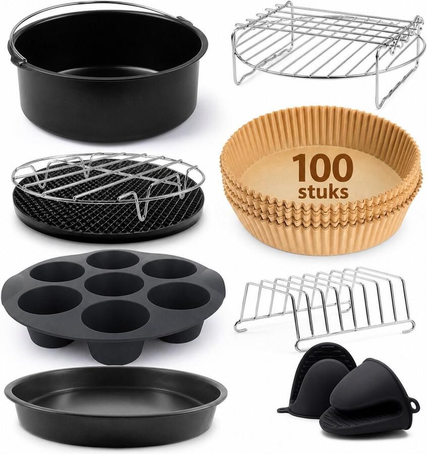 Airfryer Accessoires (Bakpapier ø20cm) Handig voor Fentic Airfryer
