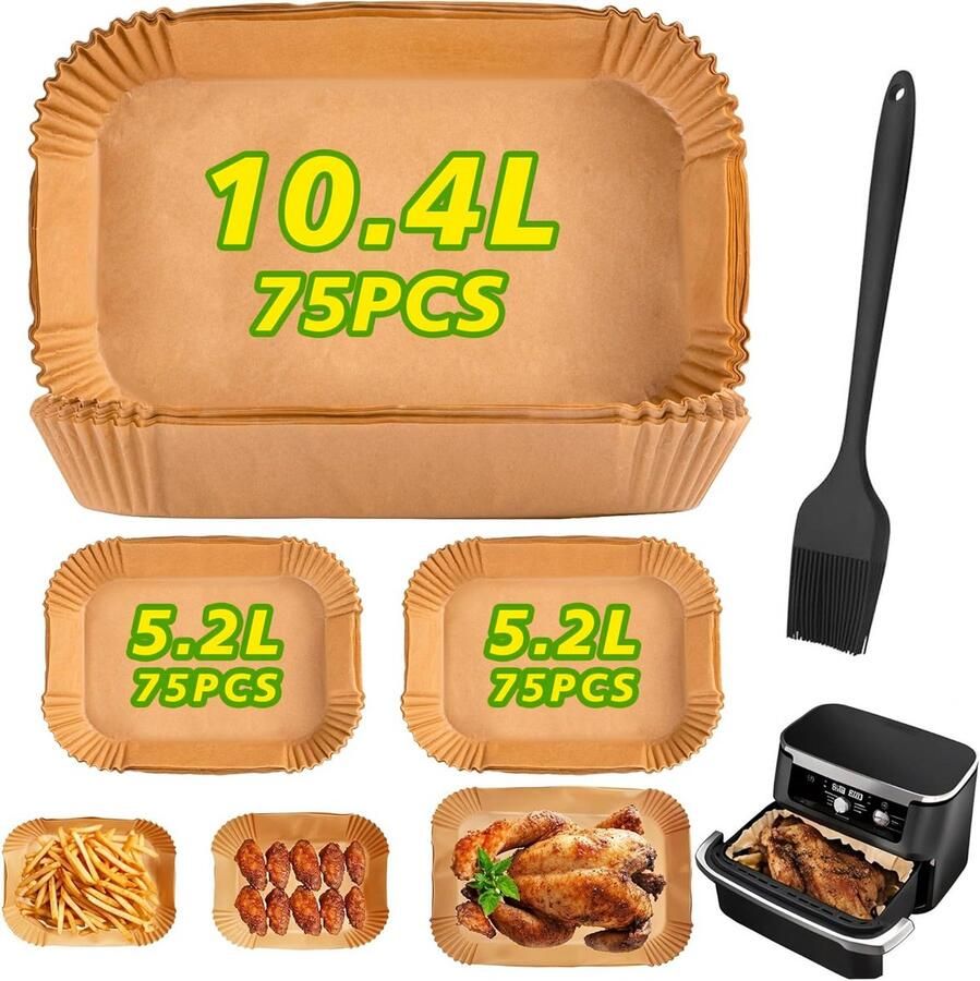 Airfryer Accessoires Bakpapier Siliconen Bakje Mand Spatels Oven Rek Compleet