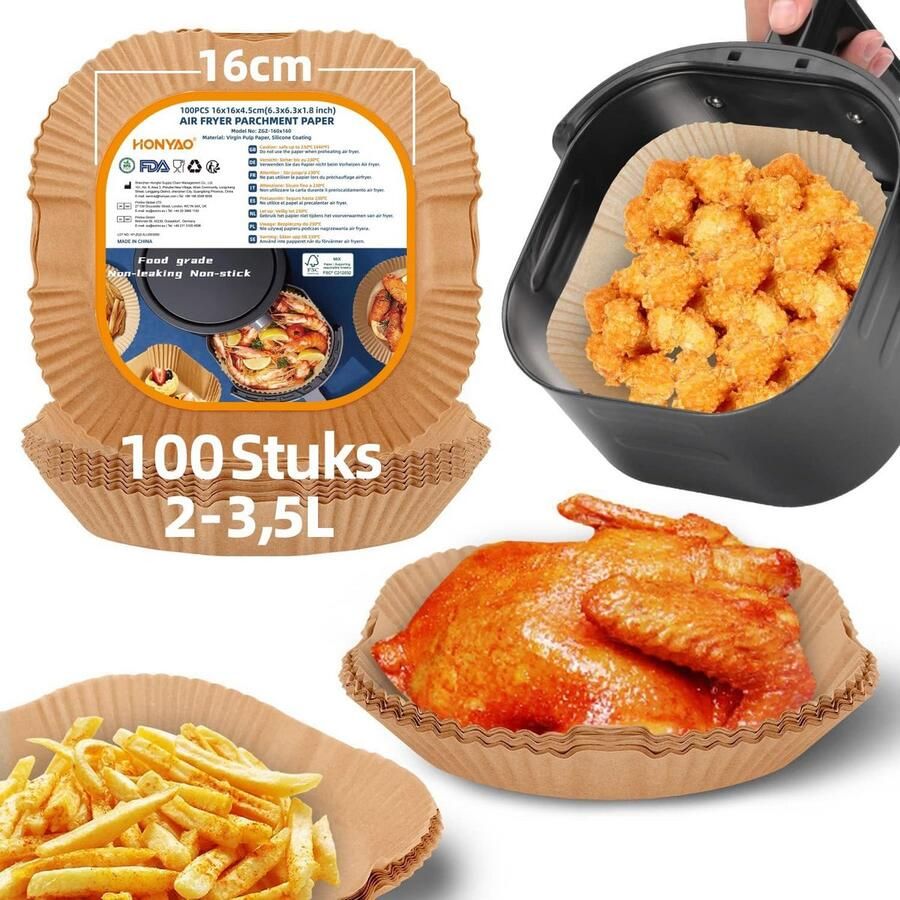 Airfryer Accessoires Bakpapier Siliconen Bakje Mand Spatels Oven Rek keukenhulp