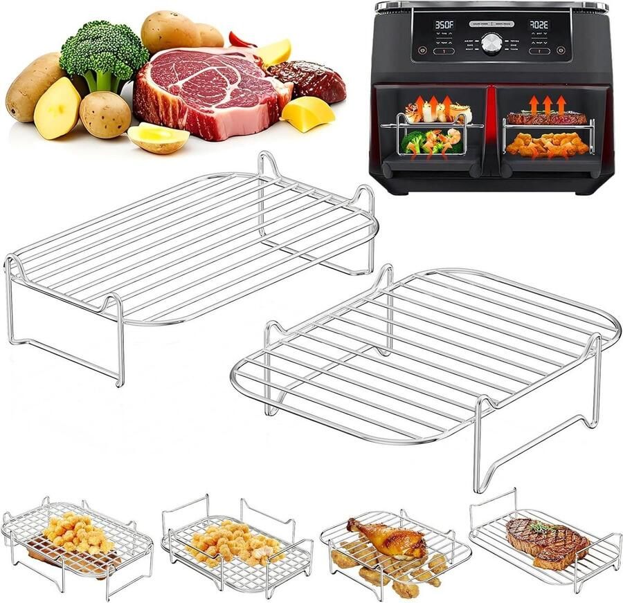 Airfryer Accessoires Bakpapier Siliconen Bakje Mand Spatels Oven Rek snelle bereiding