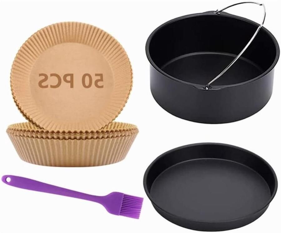 Airfryer Accessoires Bakvormen Set Gezond Bakken Veelzijdige Set 7 Inch Niet gespecificeerd