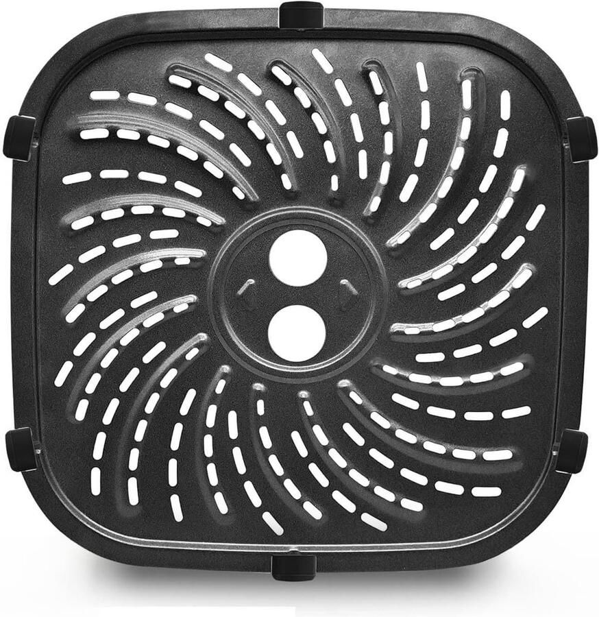 Airfryer Accessoires Grillpan Bakplaat Veelzijdig Koken Voedselveilig Staal 19 x 19 CM Zwart