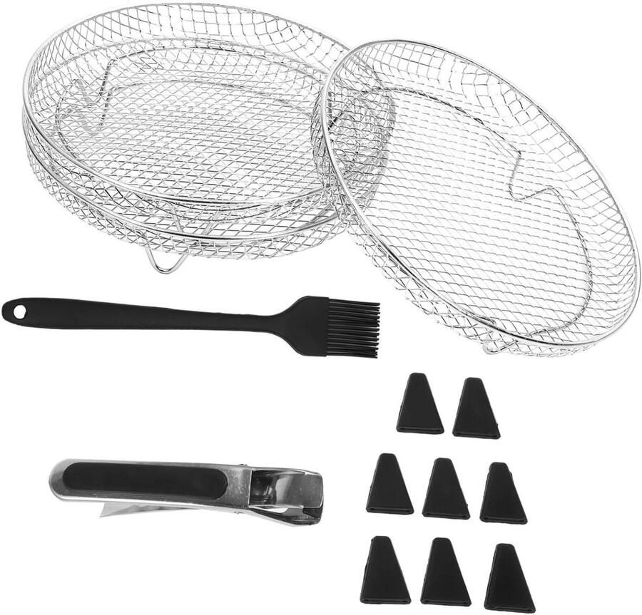 Airfryer Accessoires Set Airfryer Rekken Gezonder Koken Stapelbaar Ontwerp 20 cm Multi