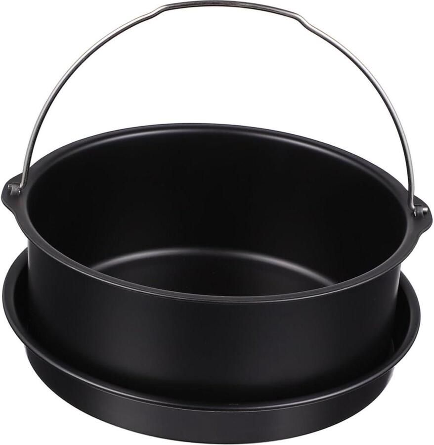 Airfryer Accessoires Set Bakvormen Bakken en Braden Antiaanbaklaag 6 inch Zwart
