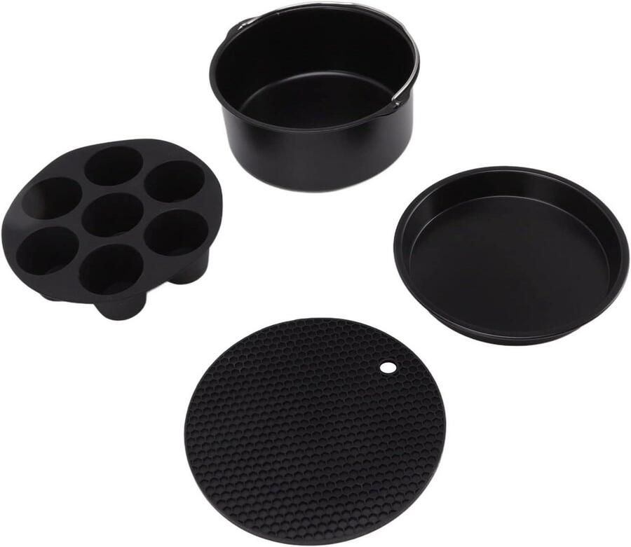 Airfryer Accessoires Set Luchtfriteuse Onderdelen Bakken en Grillen Brede Compatibiliteit 21 x 21 x 18 cm