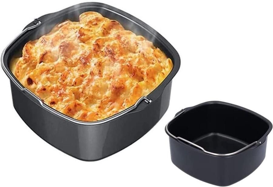 Airfryer Accessoires Taartvorm en Pizzapan 18 cm Bakvorm voor Airfryer