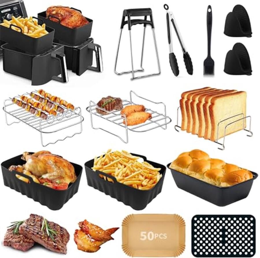 Airfryer Accessoires voor 7.6L-9.5L Heteluchtfriteuses Silicone Vorm
