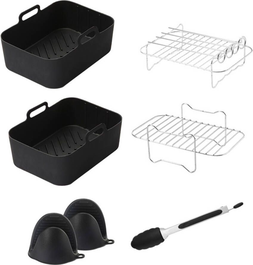 Geschikt voor Ninja AF400UK Luchtbakken Accessoires Silicone Inner Gall Pallet Grill Steamer Silicone Grill Plate Set-7 stuks