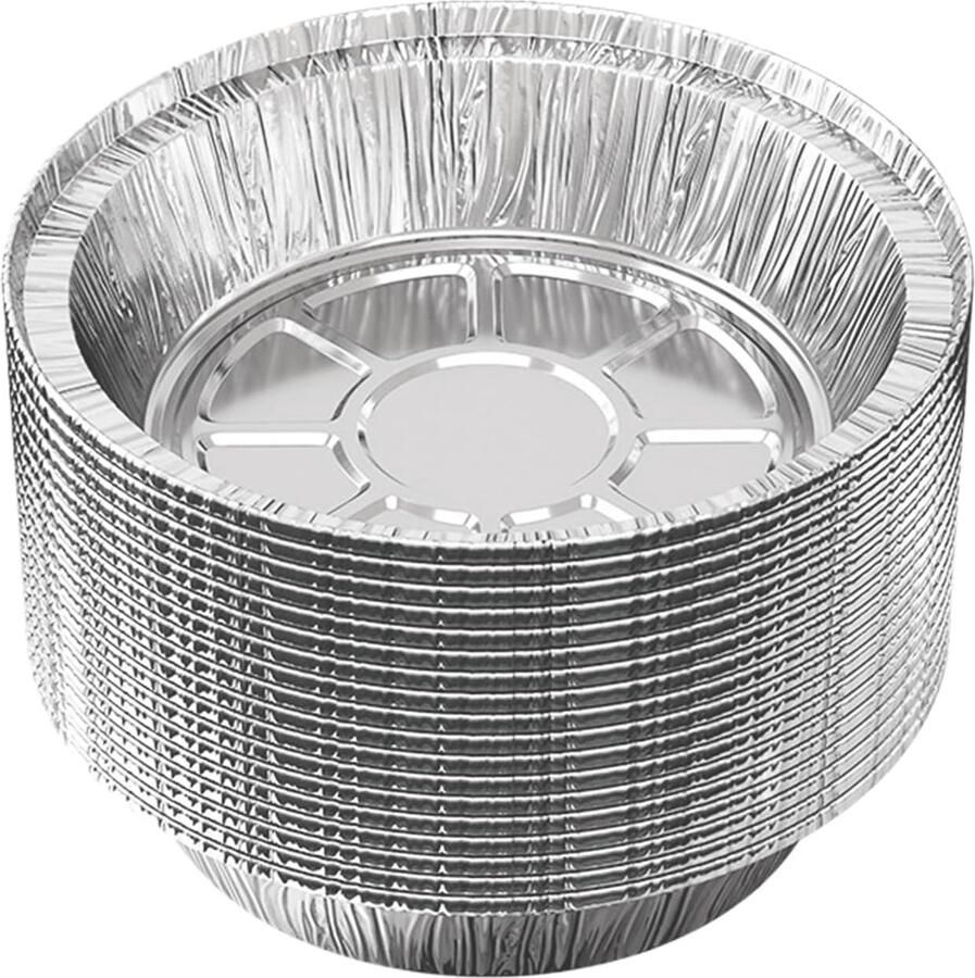 Airfryer Bakjes Papieren Voeringen Gezond Koken Oliebestendig Aluminium 50 stuks Grijs