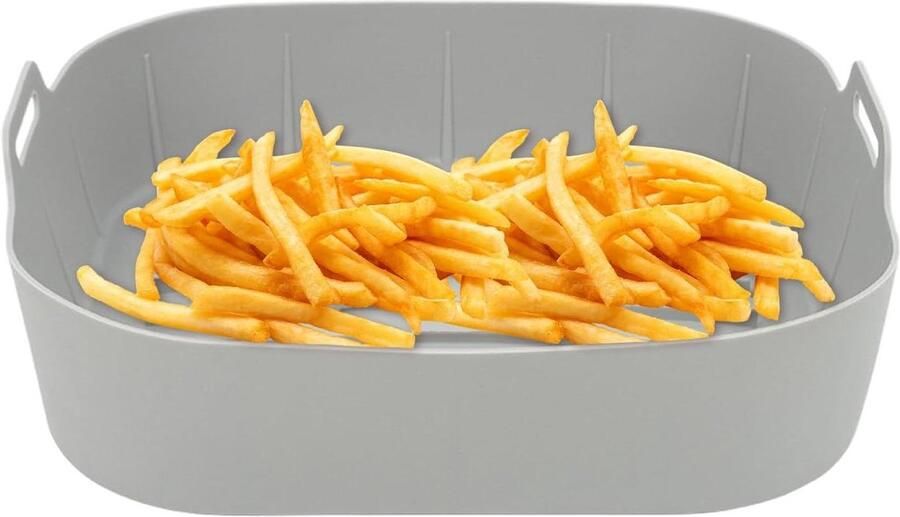 Airfryer Bakmatten Herbruikbare Voeringen Bakken en Braden Antiaanbaklaag 223 cm Grijs