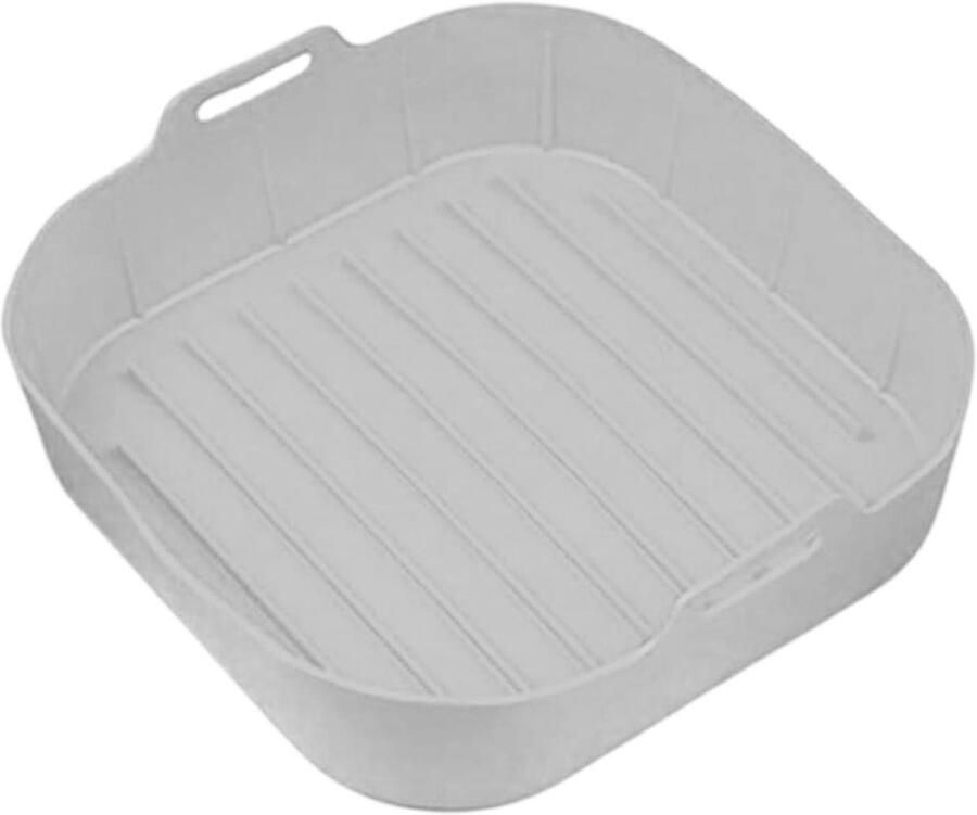 Airfryer Mand Liner Siliconen Vellen Gezond Koken Vet Verminderend Ontwerp 20.2 x 7.2 cm Grijs