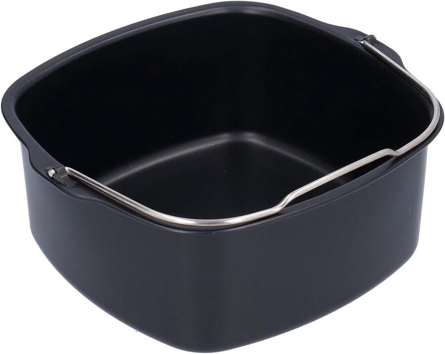Airfryer Bakpan Cakevorm Friteuse Bakken en Braden Vaatwasmachinebestendig 7.1 inch Zwart