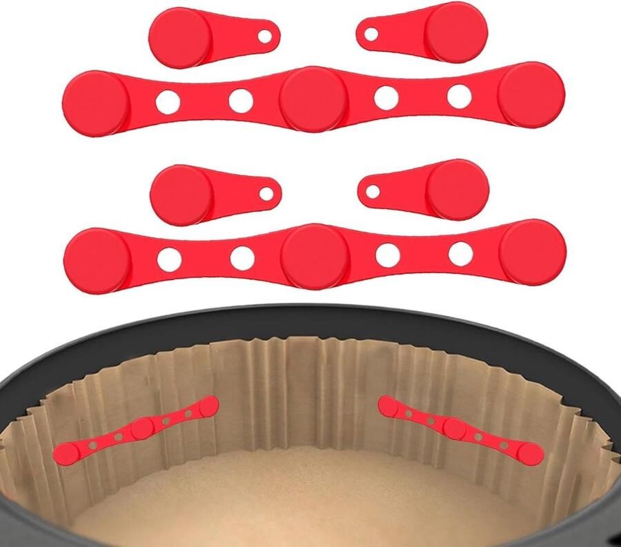 Airfryer Magneten Liner Clips Schone Mand Houden Hittebestendige Grip 2 Sets Rood