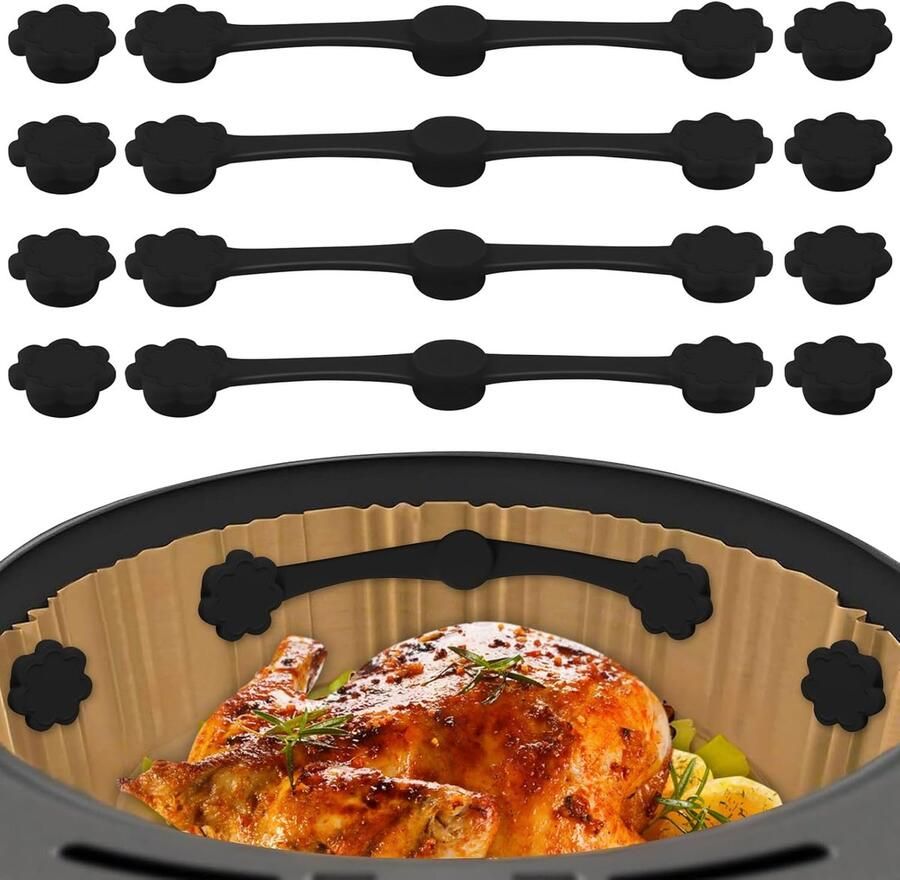 Airfryer Bakpapier Magneten Keuken Accessoires Voorkom Omslaan Hittebestendig Materiaal 14 x 10 cm