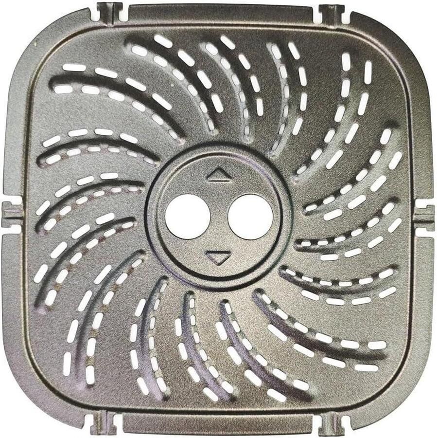 Airfryer Bakplaat Grillplaat Accessoire Gezonder Koken Dubbele Non-stick Laag 22 x 22 cm Zwart