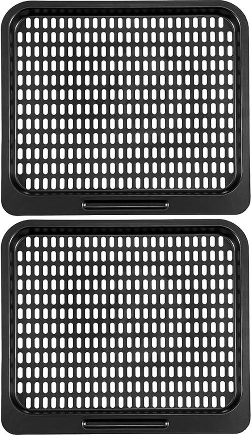 Airfryer Bakplaat Oven Rooster Veelzijdig Koken Antiaanbaklaag 25.8 x 23 x 5 cm Zwart