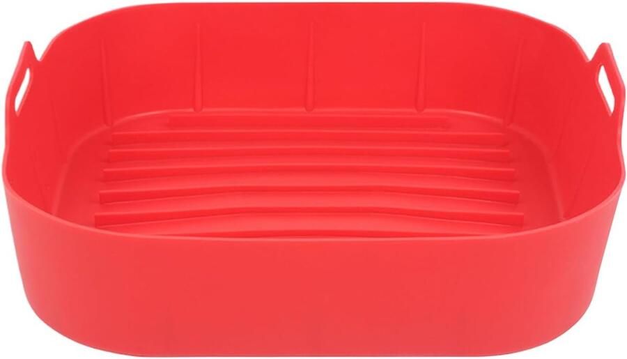 Airfryer bakplaat Taartvorm Pizzaplaat Gezond Koken Antiaanbaklaag 20 cm Rood