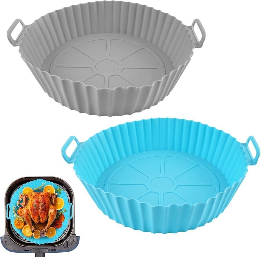 Airfryer Bakvorm Hete Lucht Accessoires Koken en Bakken Herbruikbaar en Hittebestendig 19 cm Diameter