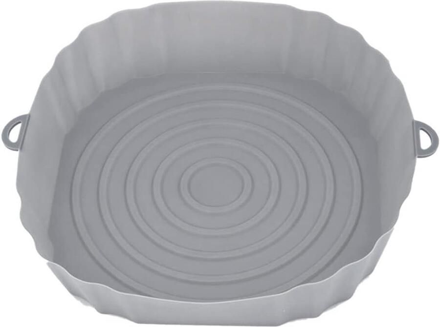 Airfryer Bakplaat Oven Mand Bakken en Grillen Milieuvriendelijk Materiaal 20 Cm Diameter Grijs