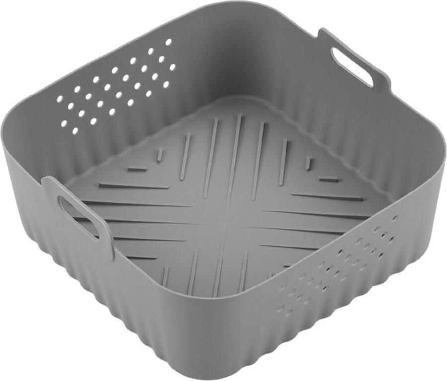 Airfryer Bakvorm Siliconen Bakje Gezond Koken Hittebestendig Materiaal 95 cm Hoogte Grijs