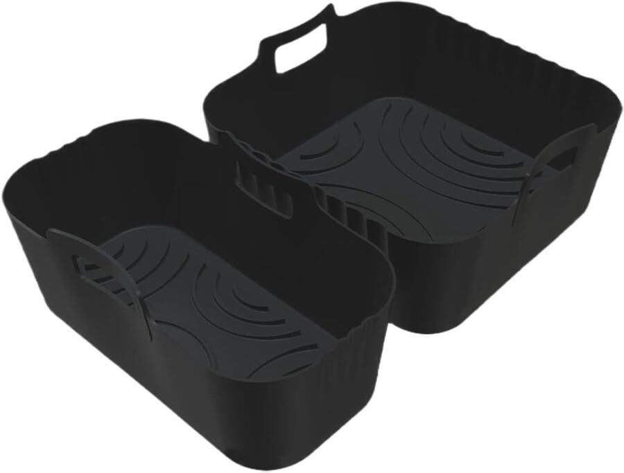 Airfryer Bakje Siliconen Liners Veelzijdig Koken Herbruikbaar Antiaanbak 24x176 cm Zwart