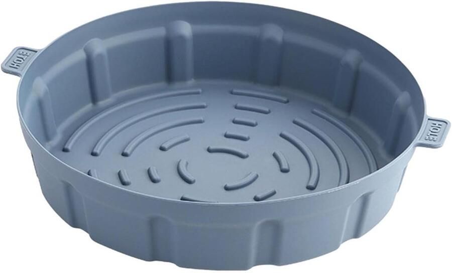 Airfryer Bakvorm Siliconen Voering Gezond Koken Antiaanbaklaag 24.6 x 24 x 6.8 cm Blauw