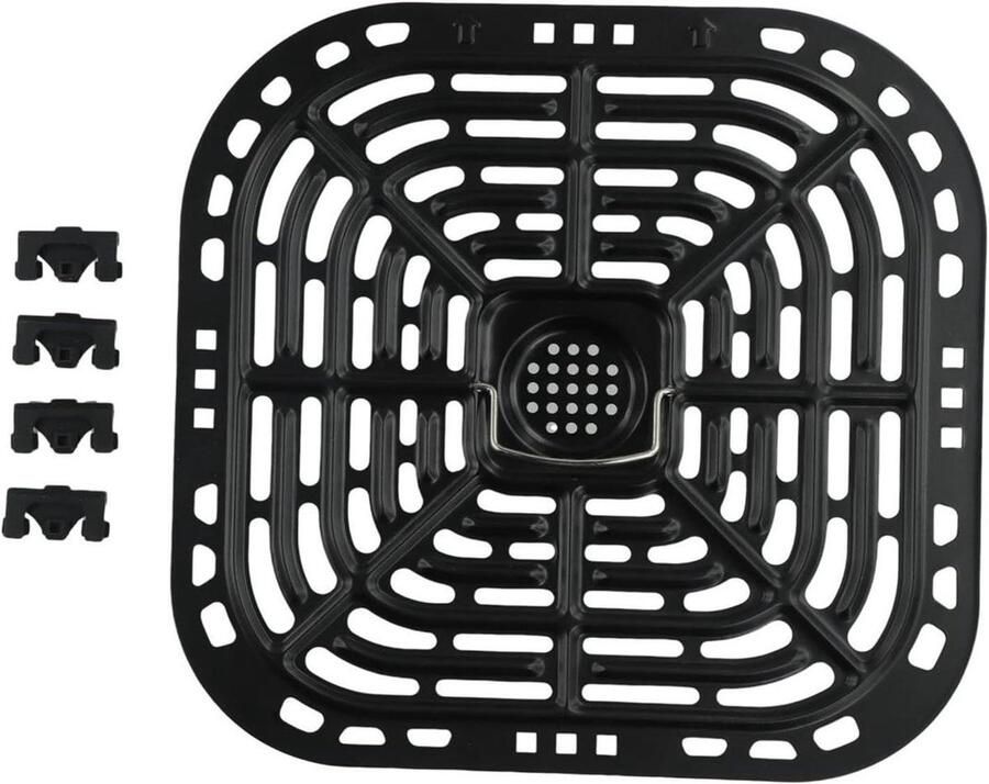 Airfryer Crisper Plate Grill Pan Vervanging Koken en Bakken Antiaanbaklaag 24 x 24 x 1 cm