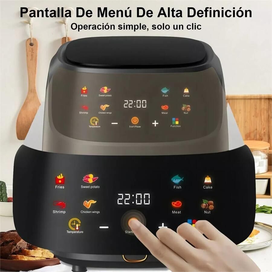 Airfryer Elektrisch 8 Liter Capaciteit 2400 W Vermogen Antiaanbaklaag Voor Gezond Koken
