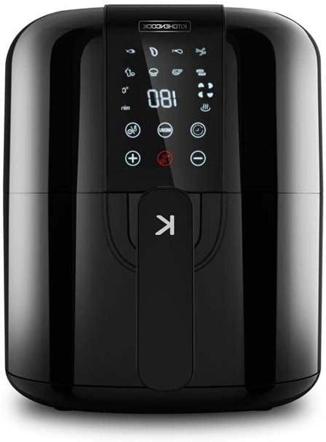 Airfryer Friteuse zonder olie Gezond Koken 8 Voorgeprogrammeerde Programma's 3 Liter Zwart
