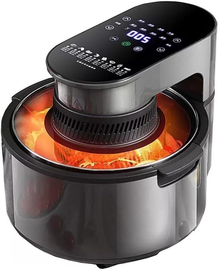 Heteluchtfriteuse Airfryer Frituurpan Gezond Frituren Olievrij Frituren 55 liter Zwart