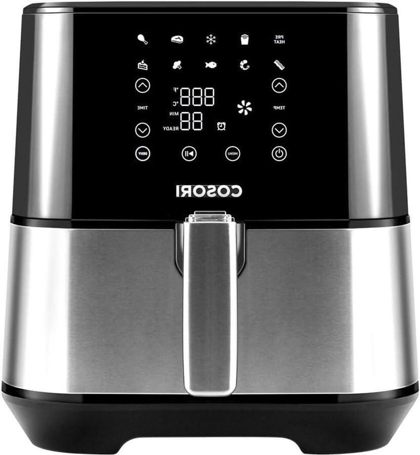 Airfryer Friteuse zonder olie Gezond koken Grote capaciteit 5.5 liter Zilver
