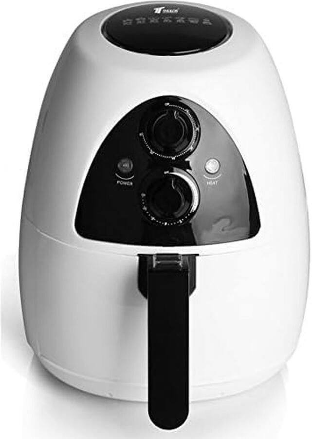 Airfryer Friteuse zonder olie Gezond koken Roestvrijstalen plaat 2 liter Wit