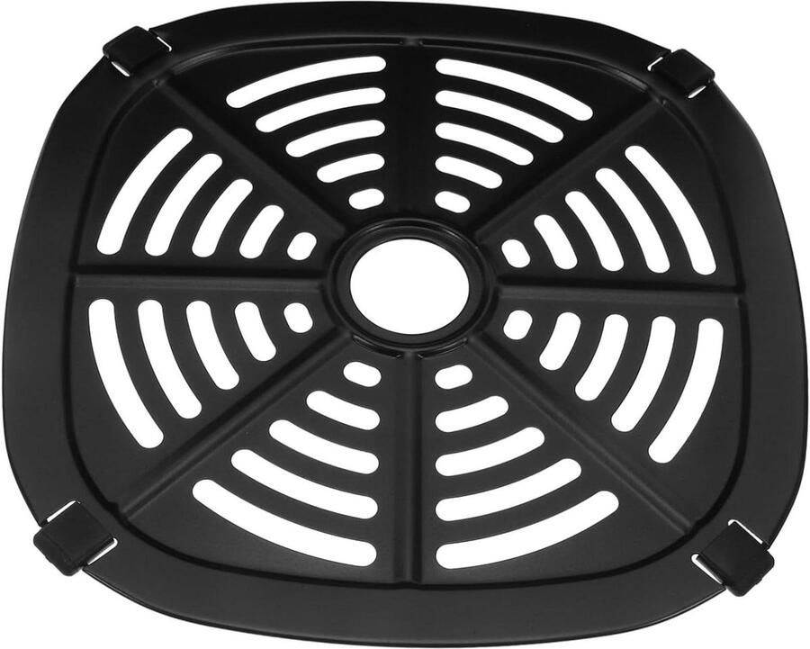 Airfryer Frituurplaat Crisper Tray Gelijkmatig Garen Antiaanbaklaag 17 x 17 cm Zwart