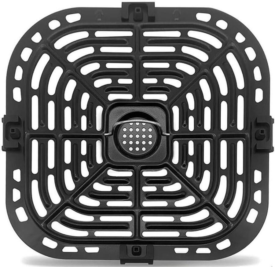 Airfryer Grillpan Crisper Plate Lekker Koken Antiaanbaklaag 23x24 cm Zwart