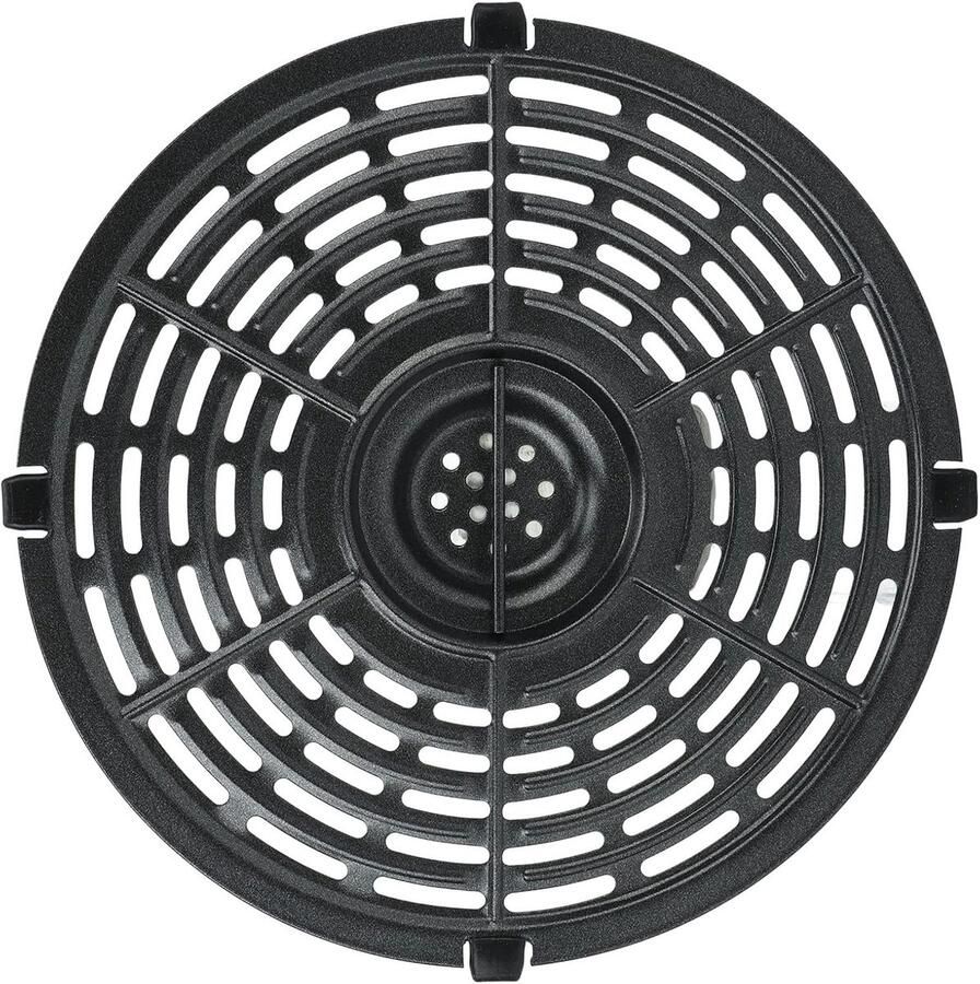 Airfryer Grillpan Crisper Plaat Lekker Eten Maken Dubbele Coating 22 cm Zwart
