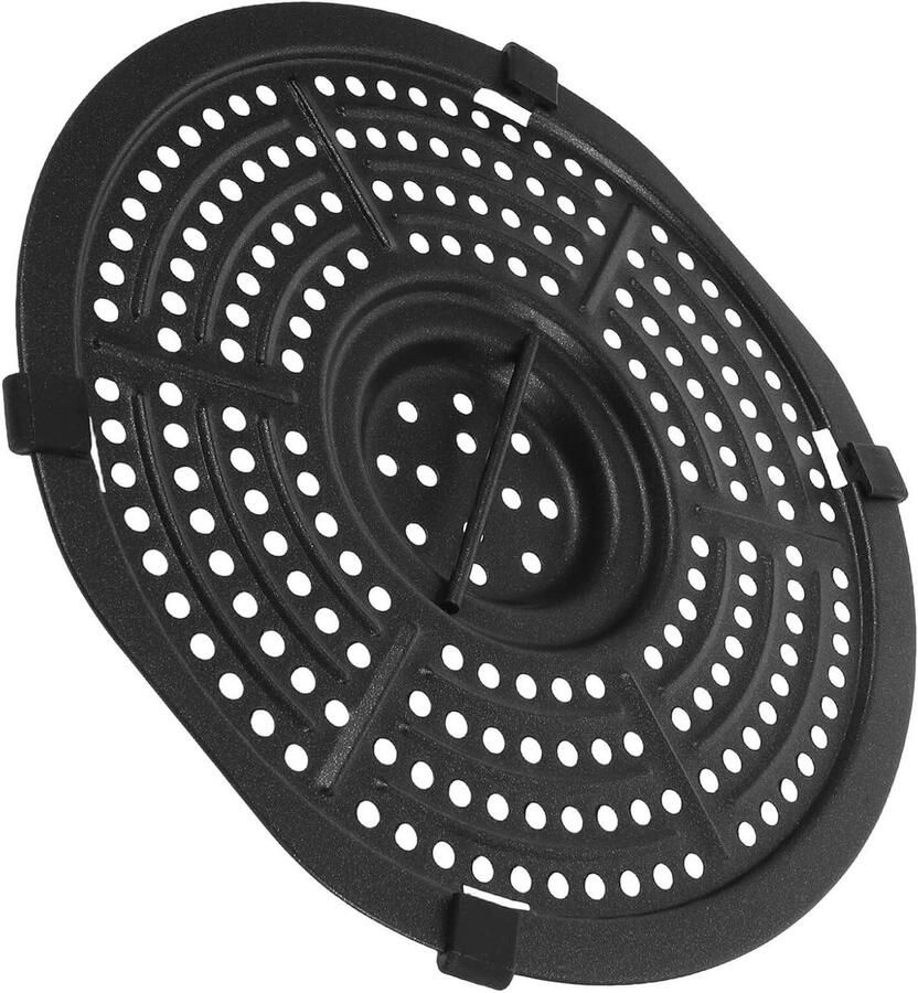 Airfryer Grillpan Crisper Plate Gelijkmatig Bakken Antiaanbaklaag 18x17x1 cm Zwart