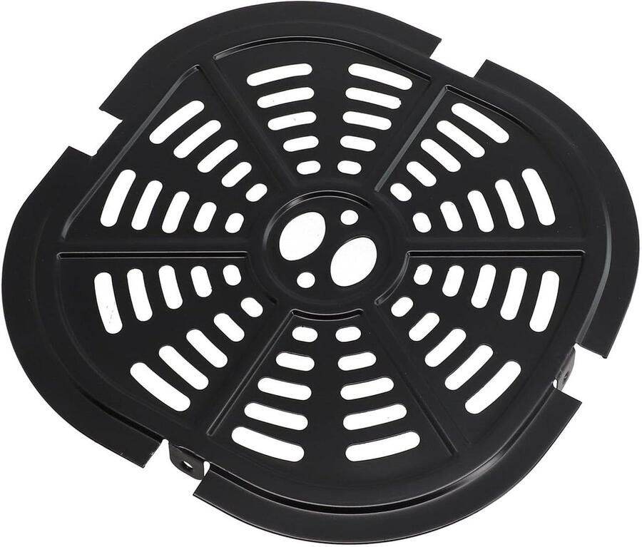 Grillpan Airfryer Crisper Plaat Lekker Koken Antiaanbaklaag 21 x 205 cm Zwart
