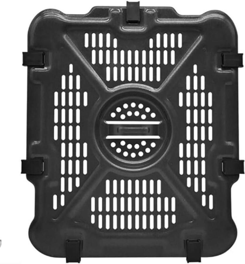 Airfryer Grillpan Set Accessoires Gezond Koken Antiaanbaklaag 23 x 19 cm Zwart