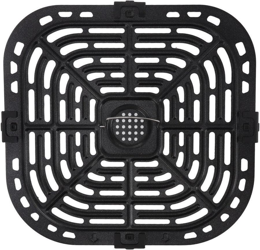 Airfryer Grillpan Vierkante Bakplaat Gezond Koken Food Grade RVS 24x23cm Zilver