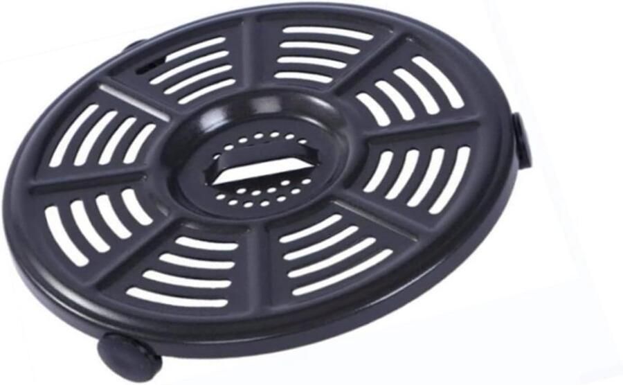 Airfryer Grillplaat Crisper Plaat Knapperige Gerechten Antiaanbaklaag met Handvat 22x22cm Zwart