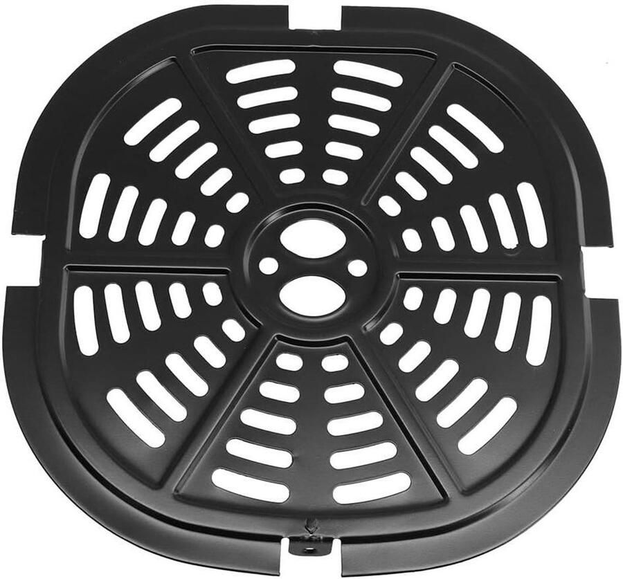 Airfryer Grillplaat Crisper Plate Fry Pan Veelzijdig Koken Antiaanbaklaag 21 x 20.5 cm Zwart