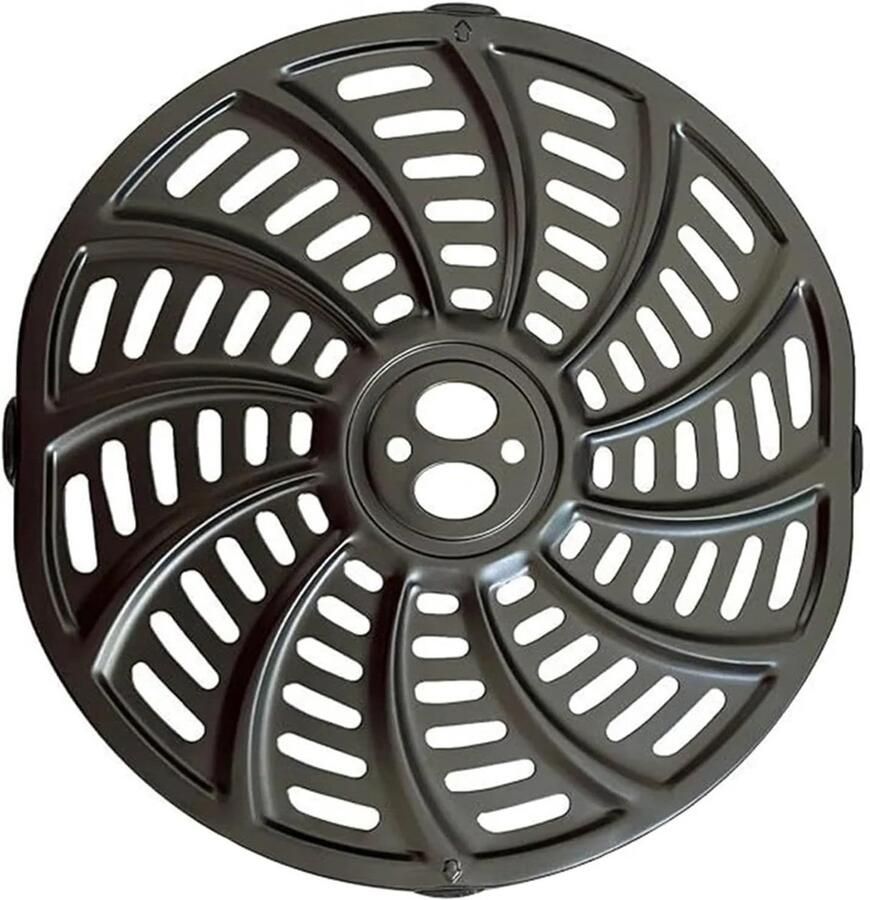 Airfryer Grillplaat Grillpan Accessoire Lekker Koken Vaatwasserbestendig 6QT Zwart Grijs