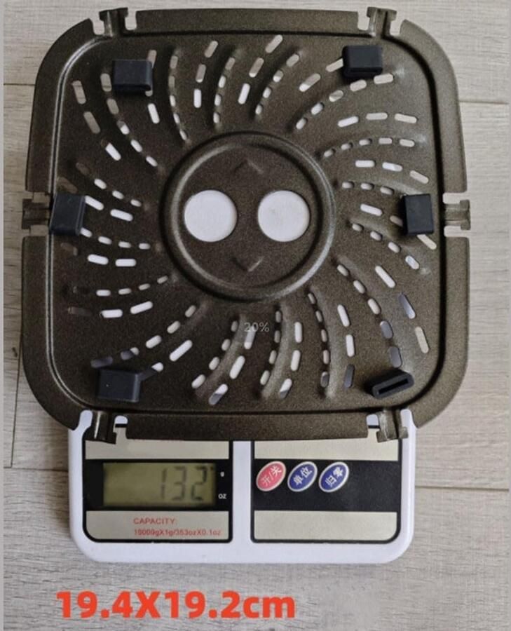 Airfryer Grillplaat met Rubberen Bumper voor 8QT Modellen