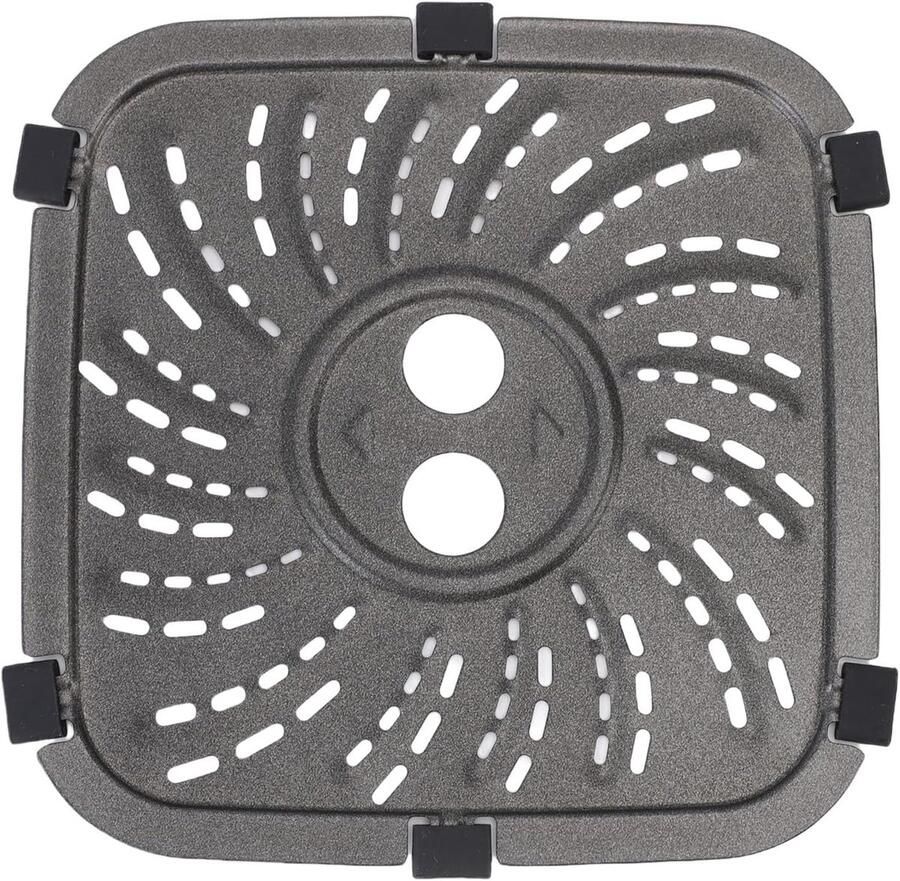 Airfryer Grillplaat Vervangende Bakplaat Veelzijdig Koken Roestvrij Staal 6 8QT Zilver