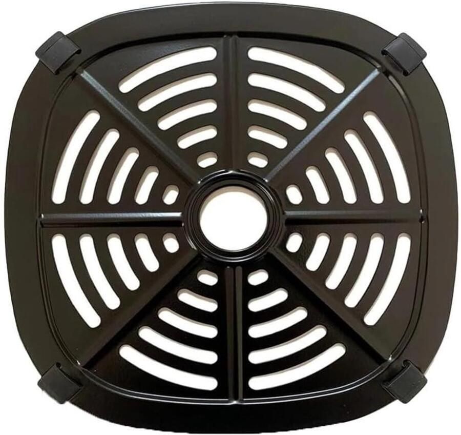 Airfryer Grillplaat Vervangende Lade Gelijkmatig Koken Verbeterde Luchtstroom 20.8 x 20.8 cm Zilver