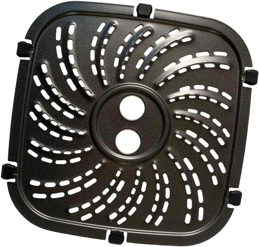 Airfryer Grillplaat Vervangende Lade Gezond Koken Dubbele Anti-aanbaklaag 194 x 192 cm Zwart