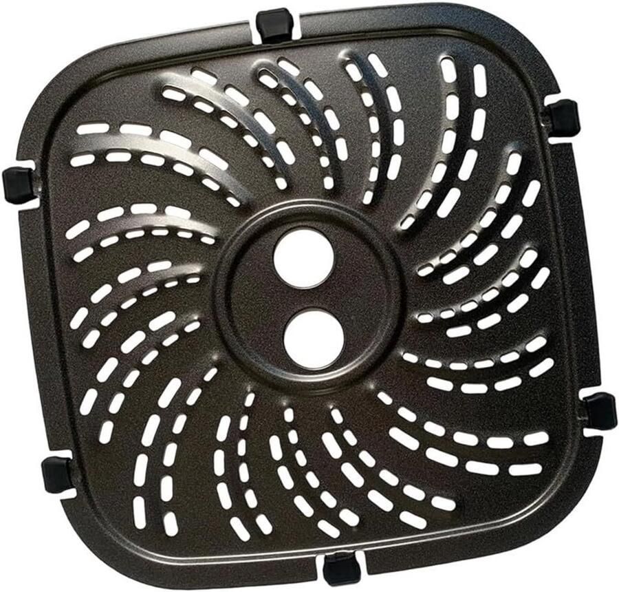 Airfryer Grillplaat Vervangende Lade Lekker Koken Dubbele Anti-aanbaklaag 194 x 192 cm Zwart